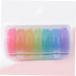 SHOWERORO Compartment Rainbow Color Weekly Pill Box Organizer Portable Round Medicine Dispenser Case with Food-Grade PP