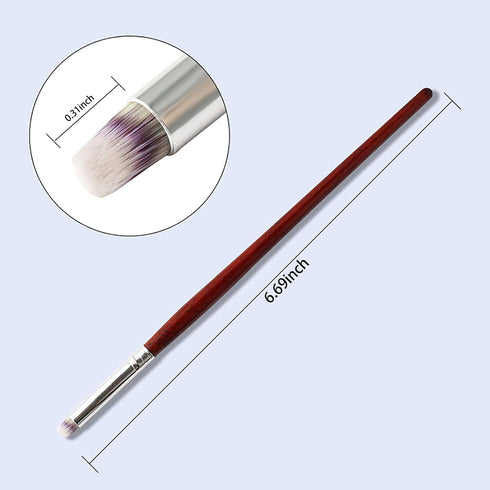 JERCLITY 5pcs Acrylic Nail Gradient Shading Brushes Set - Double Ended Nail Sponge Pen Manicure Tools
