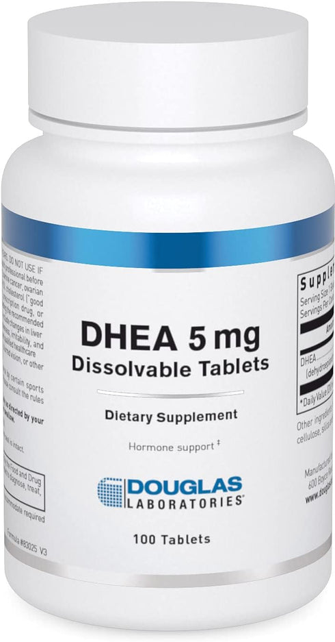 Douglas Laboratories DHEA 5mg - 100 Tablets, Micronized Supplement for Immune Health, Brain, Bones & Metabolism
