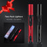 PROMISE Torch Lighters - Refillable Butane Lighters with Single Jet Flame for Candle Grill BBQ Camping (Black & Red)
