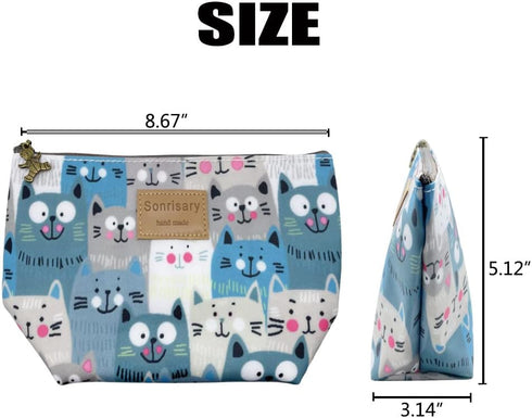 Hunger The Cat Is Watching You Makeup Cosmetic Bag Carry Case, 14 Patterns