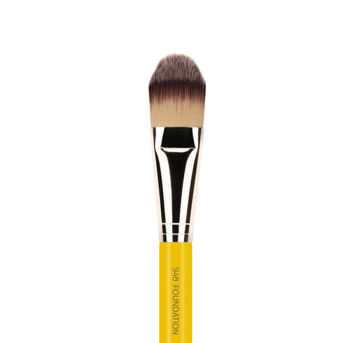 Bdellium Tools Professional Makeup Brush - Studio Series 948 Foundation - With Soft Synthetic Fibers, For Foundation & Concealing (Yellow, 1pc)