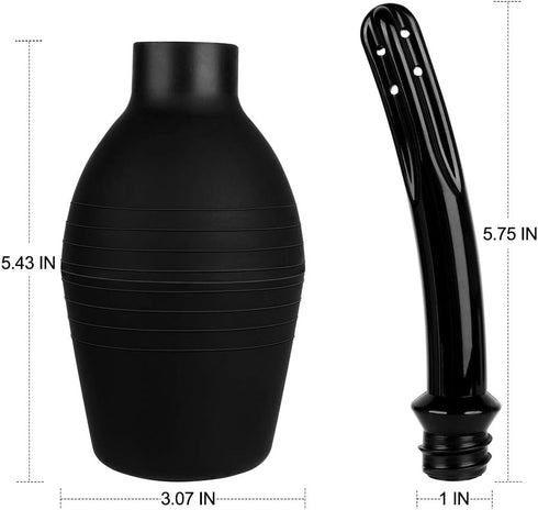 RANEU Enema Bulb Kit with Lube Anal Douche for Men Women - Superior Comfortable Materials