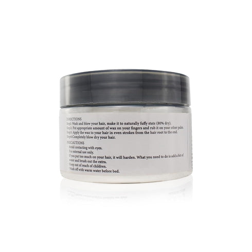 White Hair Color Wax Pomades, 4.23 oz, Natural Hair Coloring Wax for Cosplay, Party (White)