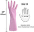 HSL Household Cleaning Gloves - Reusable Kitchen Dishwashing Gloves with Latex free, Cotton lining, Waterproof, Non-Slip (Medium, 3 Pairs)