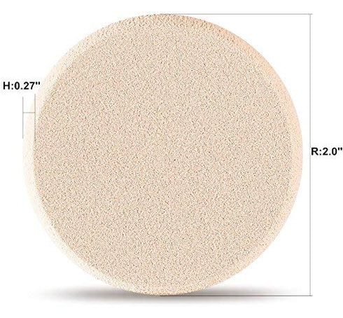 KOOBA 4pcs Round Makeup Sponges Supplement, Beauty Face Primer Compact Powder Puff, Blender Sponge Replacement for Cosmetic Flawless Foundation, Sensitive and All Skin Types