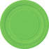 Lime Green Solid Round Paper Dinner Plates, 9", Pack of 16