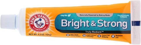 Hammer 4.3 oz (Pack 5) ARM & Truly Radiant Whitening & Enamel Strengthening Fluoride Toothpaste, Fresh Mint