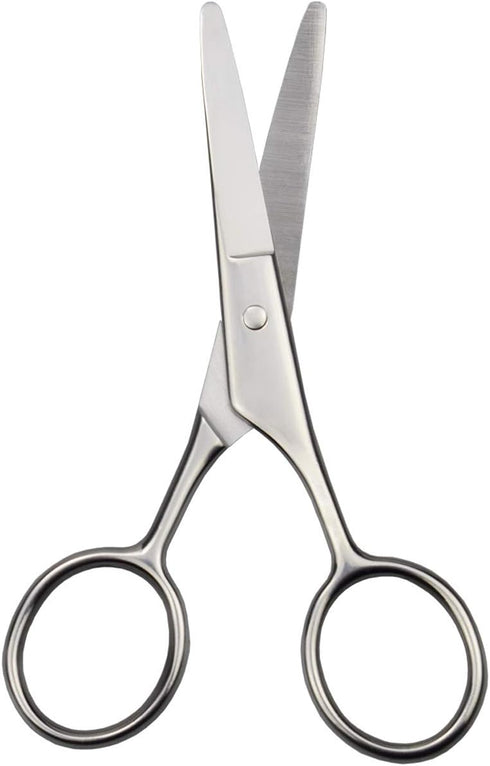 Professional Grooming Scissors for Facial Hair Removal, Ear Nose Eyebrow Trimming, Stainless Steel Straight Tip