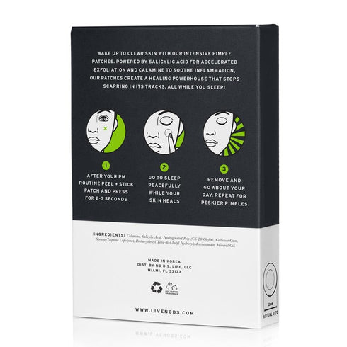 No BS Intensive Overnight Pimple Patches - Fast-Acting Acne Spot Treatment for Clear, Healthy Skin -Hydrocolloid, Salicylic Acid, Calamine (1 BOX of 36ct). Includes Free Skincare Samples