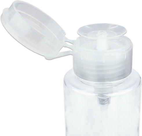 PANA Liquid Push Down Pump Dispenser Empty Bottle with Flip Top Cap, 10oz, Clear (Quantity: 2 Pieces)