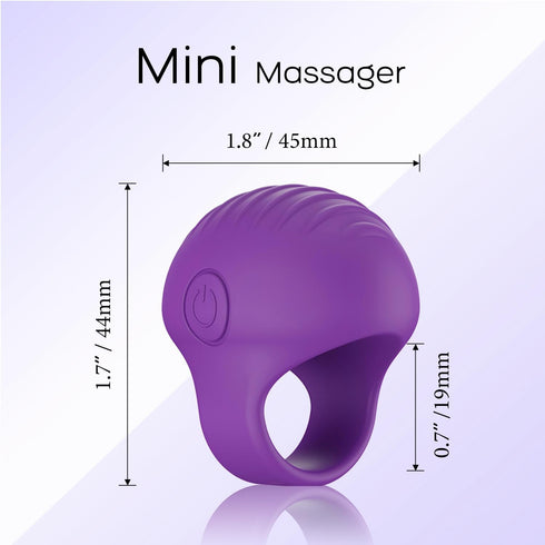 JE FUN Portable Finger Massage Ball, Multifunctional Waterproof Rechargeable Mini Massage Tool (Violet)