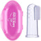 Silicone Finger/Mouth Toothbrush Set, Infant Training Soft Teeth Brush, Oral Cleaning Massager - Pink