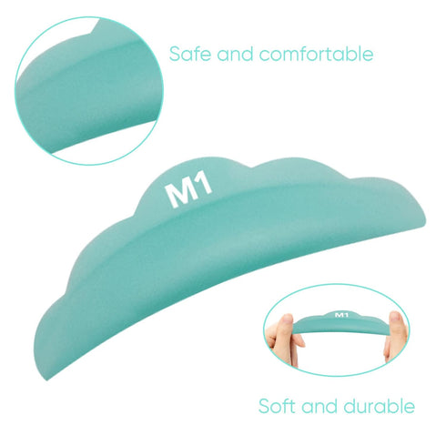 Libeauty Lash Lift Pads Small Soft Under Eye Pad Medium Eyelash Perm Silicone Rods Large Makeup Beauty Tool Set 5 Sizes 10 Pcs Total (green pads)