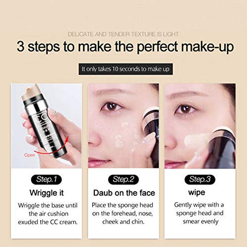 Magik Images Mushroom Head Air Cushion BB CC Cream - Moisturizing Foundation Stick in Natural Beige (Ivory)