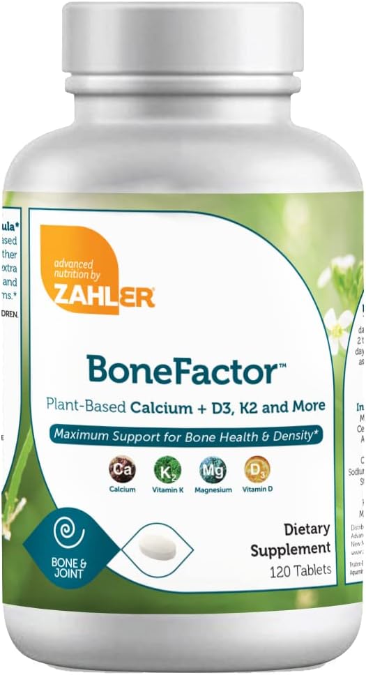 Zahler Bonefactor, Bone Strength Supplement with Calcium, Vitamin D, Vitamin K, and Magnesium, Certified Kosher - 120