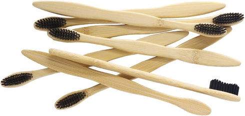 Extra Hard Bamboo Toothbrush, 8 Pieces of One Pack, Firm Bristles Super Hard