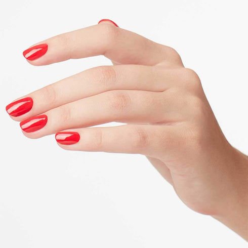 OPI Nail Lacquer Opaque Light Red Crème, Chip Resistant Nail Polish, Vegan, Fast Drying