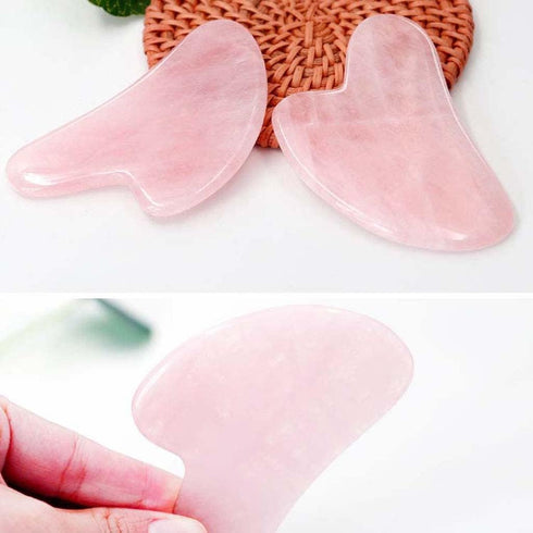 ZHAO SHOP Slimming Pink Crystal Gua Sha Massage Tools| Scraping Board | Massager for Beauty Spa Skin Caring Neck Pain