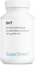 Supersmart BHT Supplement 300mg - Butylated Hydroxytoluene | Non-GMO & Gluten Free - 90 Vegetarian Capsules