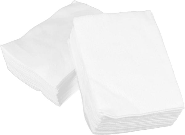 50pcs Body Art Disposable Wipe Paper - Cleaning Tool Towel Tissue, White Makeup Paper Towel