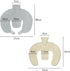 PENINSULA LOVE 1L U Shaped Hot Water Bottle Hot Water Bag with Detachable Cover Soft Plush Neck Warmer for Neck
