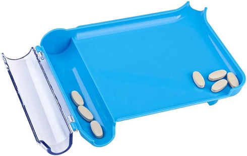 Opret Right Hand Pill Counting Tray with 2 Spatulas - Straight & L-Spatula for Pharmacy Meds