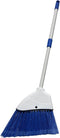 Small Broom - Indoor or Outdoor Portable Broom with Adjustable Handle for Housekeeping and Pet Nest (White&Blue)