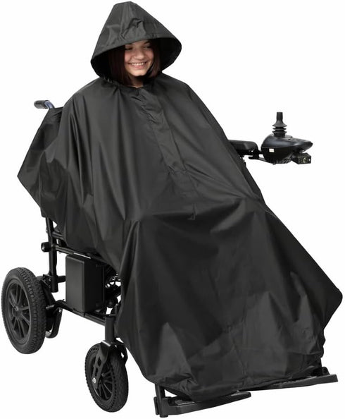 moovon Waterproof Wheelchair Poncho Rain Cover for Electric Wheelchair & Mobility Scooter,