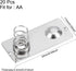 uxcell 20 Pcs AA Battery Positive to Negative Conversion Spring Contact Nickeling Plate, 24mm x 11mm