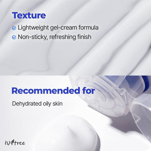 IsNtree Hyaluronic Acid Aqua Gel Cream 100ml, Korean Skincare, Lightweight Moisturizer for Oily to Combination Skin
