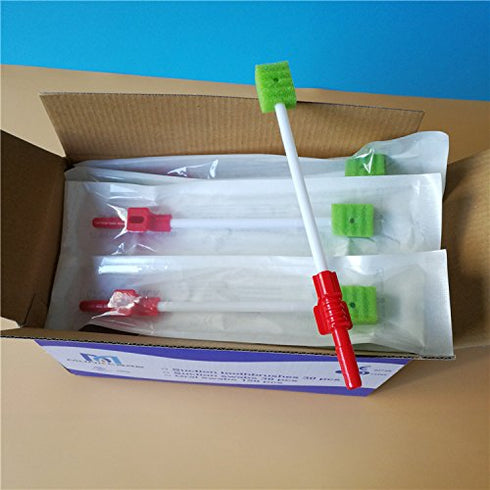 Suction Swab Single Use System, Suction Toothbrush Oral Cleaning Foam Swab, Individually Wrapped, Box of 20