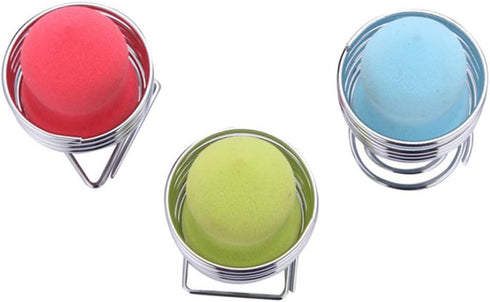 LanMa Beauty Sponge Blender Holder, 2 Pack Silver Makeup Sponge Drying Stand Storage Egg Powder Puff Display Stand