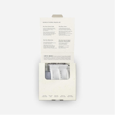 Essential TSA Friendly Travel Kit - Skincare Sample Set with Exfoliating Cleanser, Hydrating Toner, Moisturising Cream