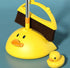 Cute Duck Cleaning Broom and Dustpan Set with Long Handle for Home Kitchen Room Office, Indoor Outdoor (Yellow)