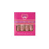 Shiny Pink Marble Artificial Nails, Square Medium Size Fake Pre-designed Nail Art Kit for Women