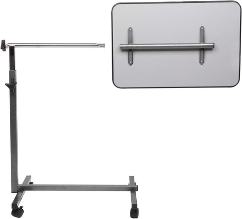 Kcelarec Bed Tray Overbed Table with Wheels, Rolling Tray Tables - Beds Side Table for Laptop, Eating, Rolling Beds
