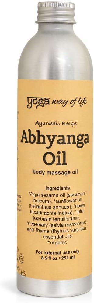 Yoga Way of Life Abhyanga Oil - Organic Herbal Self-Massage Body Oil | Ayurvedic Recipe (8.5