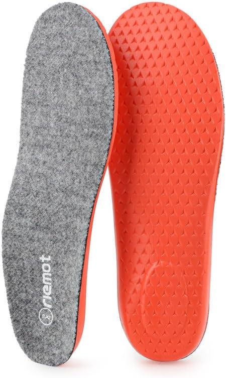 riemot Merino Wool Blend Warm Insoles for Men, Winter Comfort Shoe Inserts