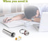 Keychain Pill Holder Container, Portable Waterproof Single Chamber Stainless Steel Pill Box for Outdoor Travel Camping