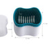 Denture Bath Case with Basket, Cleaning Box Container, Soaking Cup Cleaner for Dentures and False Teeth