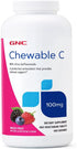 GNC Chewable C 100mg, 360 Count - Provides Immune Support, Mixed Fruit