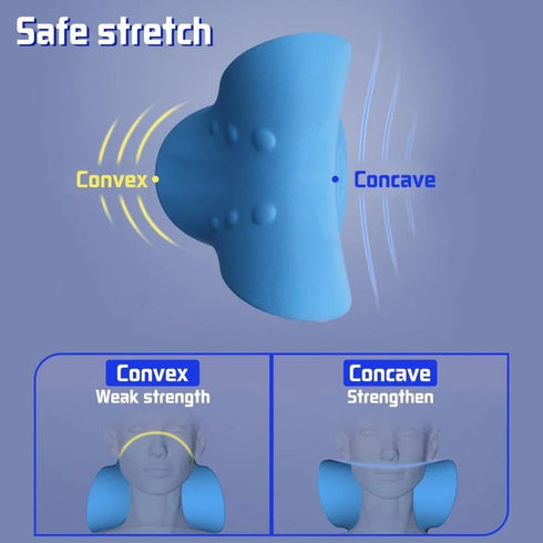 KBBYT Ergonomic Cervical Neck Shoulder Stretcher Massage Pillow Traction Device Muscle Relaxation Relieve Pain Cervical