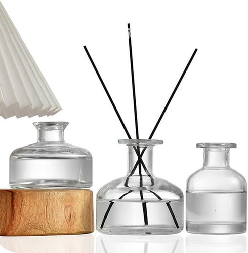 TUPANDY 200ml/6.6oz Refillable Glass Aromatherapy Diffuser Bottle, Clear