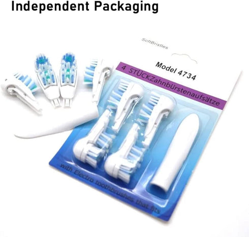 Othanary 3733 4732,Rotating Sensitive Replacement Toothbrush Heads Compatible with Oral-B Cross Action Power Powerhead