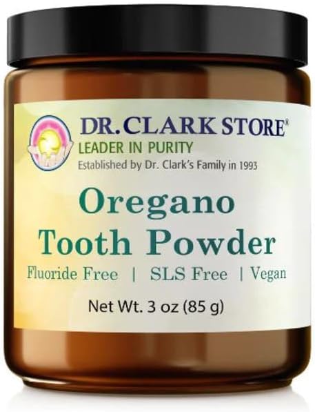 Store Dr. Clark Oregano Tooth Powder 3oz, Natural Oral Health & Tooth Whitening