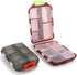 MsfIAIoo 2PCS Travel Pill Organizer Box, Portable Pill Case, Pill Box Dispenser, with