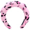 Spa Headbands for Washing Face or Makeup, Puffy Terry Cloth Hairband for Women, Skin Care Accessories (Leopard Pink)