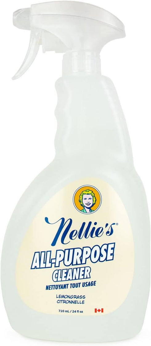 Nellie's All-Purpose Cleaner - Lemongrass Scent - Multi-Surface Cleaning for Kitchens, Bathrooms,