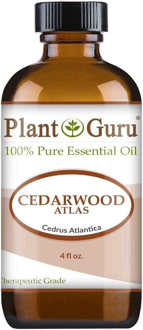 Plant Guru Cedarwood Essential Oil 4 oz - 100% Pure Undiluted Therapeutic Grade for Skin, Body, Hair Growth
